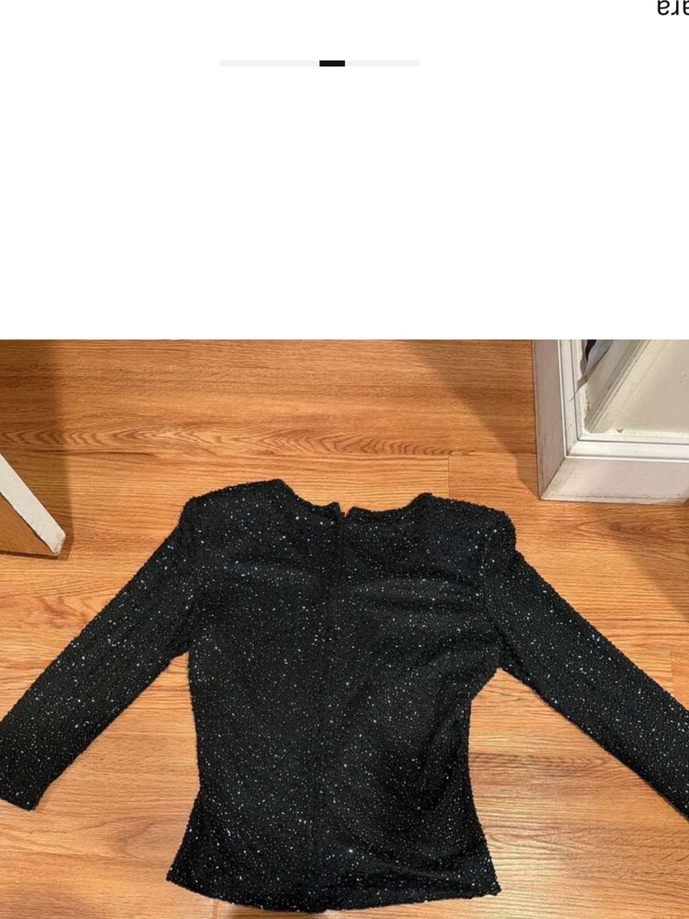 JKARA New York Beaded V-Neck Evening Top